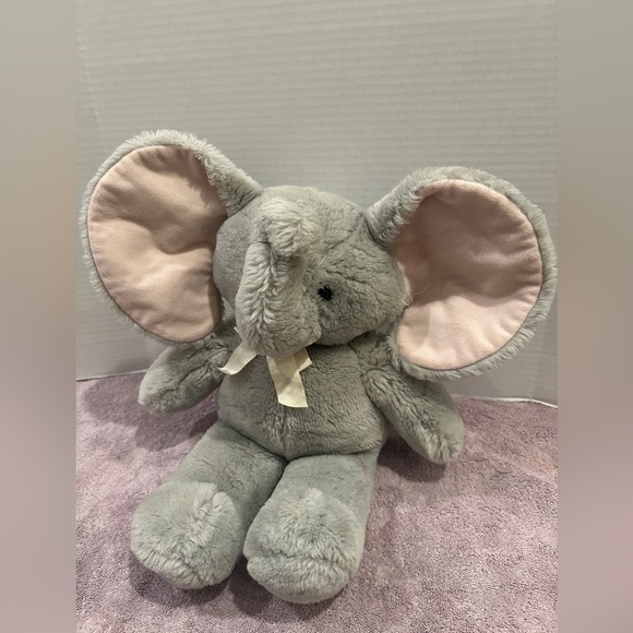 Dakin Soft Classics 18” Plush Stuffed Elephant 1987 Vintage with Flaws - Picture 1 of 14